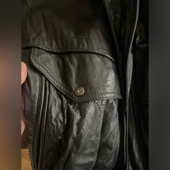 City streets leather Jacket men’s Medium black - Picture 9 of 10